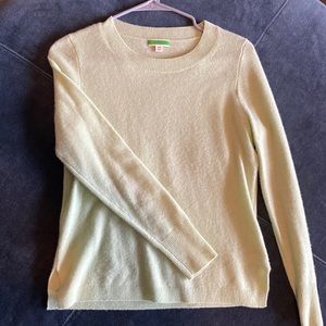 J CREW cashmere sweater, light green, size XS